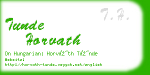 tunde horvath business card